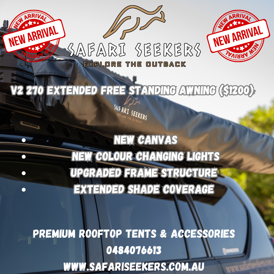 SAFARI SEEKERS AWNING: '270 EXT FREE STANDING DEGREE AWNING'