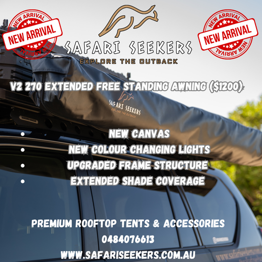 SAFARI SEEKERS AWNING: '270 EXT FREE STANDING DEGREE AWNING'