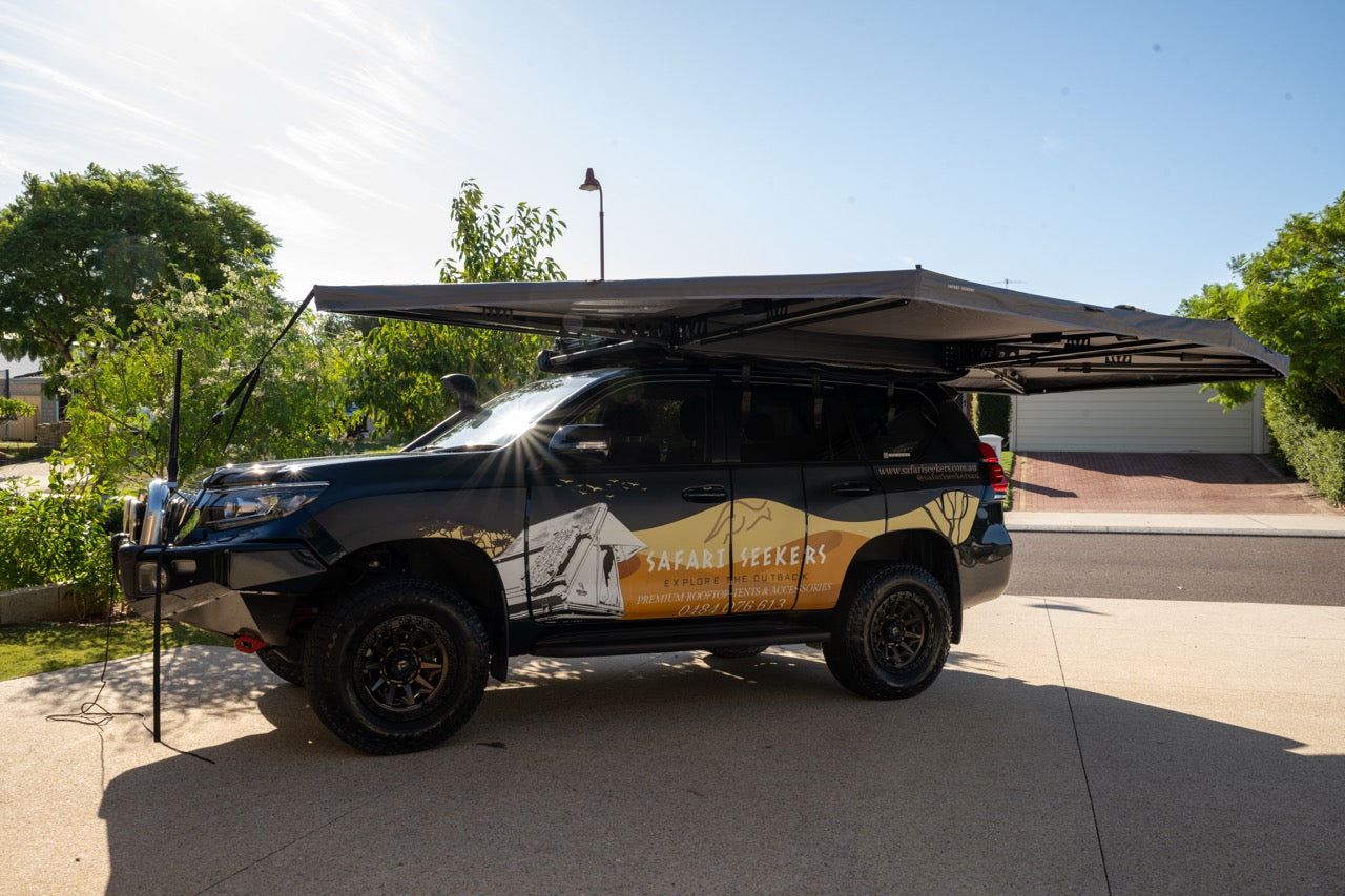 SAFARI SEEKERS AWNING: '270 EXT FREE STANDING DEGREE AWNING'